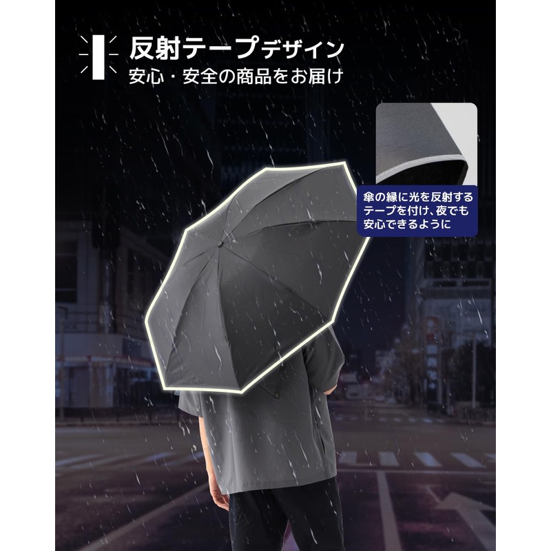 Konciwa Large Size Reverse Folding Umbrella, One Touch Auto Open,