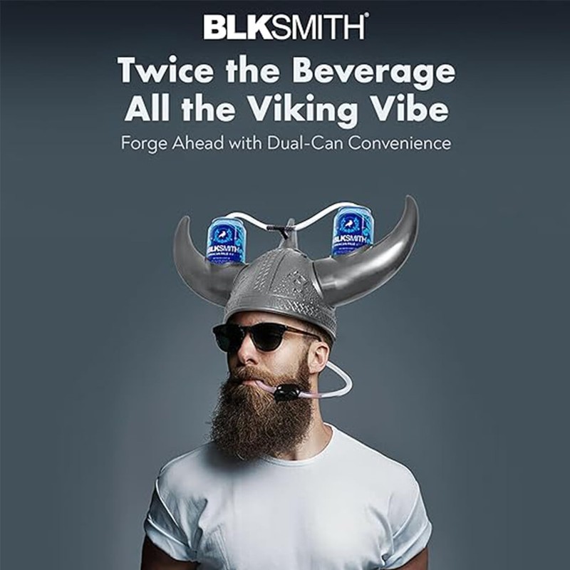 BLKSMITH Viking Can Holder Helmet for Sport Events Party Hat