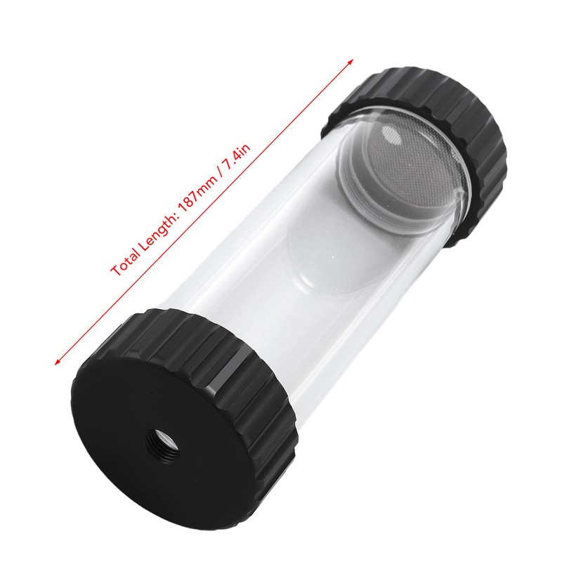 Cylindrical Water Cooling Tank PC Water Tank Built in Filtration