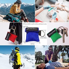 Yzpacc Yzpacc CPR Mask, Disposable CPR Shield Mask Emergency Mask with One-Way Valve Breathing Barrier for First Aid