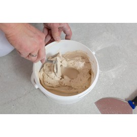 Knauf Trowel Spatula for Mixing Plaster Putty - Stainless Steel Plaster Spatula with Wooden Handle for Mixing and Processing Putty and Powder, Rustproof