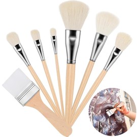 7 Pieces Acrylic Paint Brushes Set for Acrylic Painting,Gouache for Painting Watercolor Foil Gold Oil Painting
