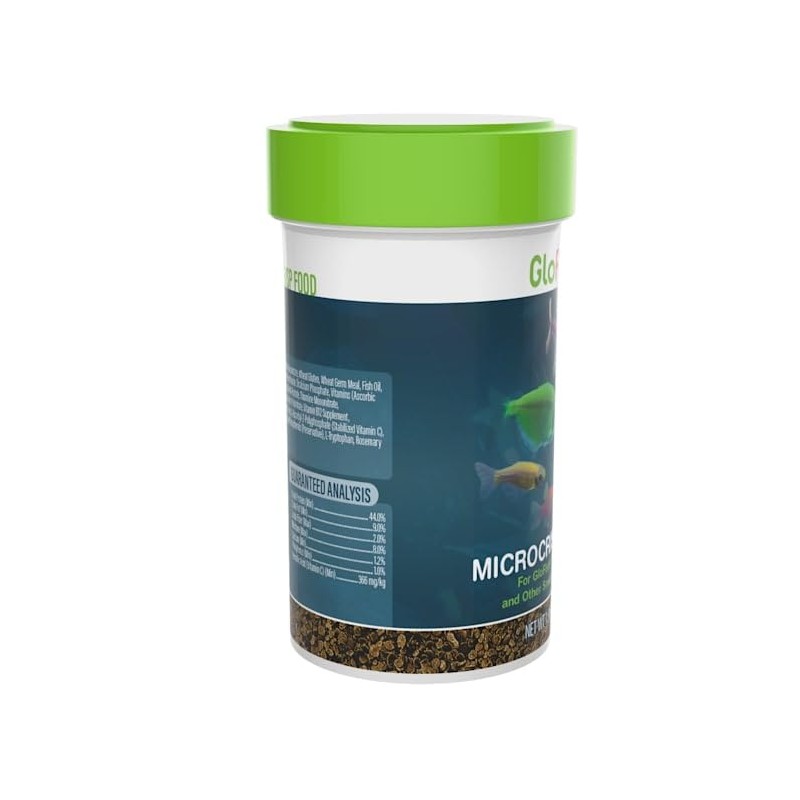 GloFish Microcrisp Food Nutritionally Complete Food for Small Tropical Fish,