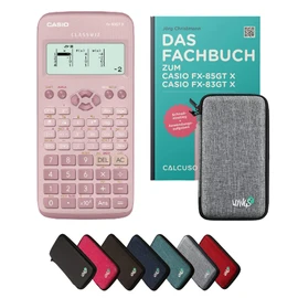 Calcuso Standard Package Light Grey with Calculator Casio FX-83GT X Pink