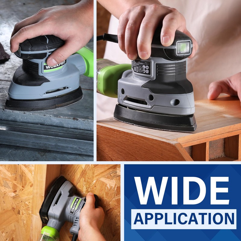 WORKPRO 100-Piece Sanding Sheets | Hook and Loop Mouse Sander