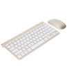 Keyboard Mouse Combo Wireless 2.4G USB Ultraslim Portable Ergonomic Wearproof