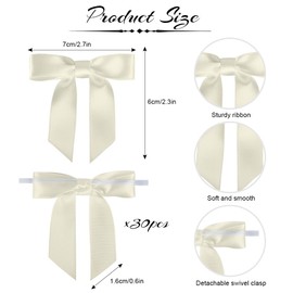 YZROHYI 30 Stück Kleine Deko Schleifen Fertige,Mini Schleifen Zum Basteln,Satinschleifen Hochzeit,Schleifens Geburtstag Dekoration,Weihnachtsschleifen,Geschenkschleifen,Geschenkverpackung Schleife