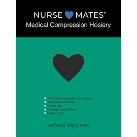 Nurse Mates Medical Compression 15-20mmHg Pantyhose | Reduced Swelling & Leg Fatigue| 1 Pair | Black | Size C