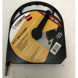 Cobra 20 ft Sink Tub & Shower Cleaner Self Storing Flat Steel Cleaner 90220