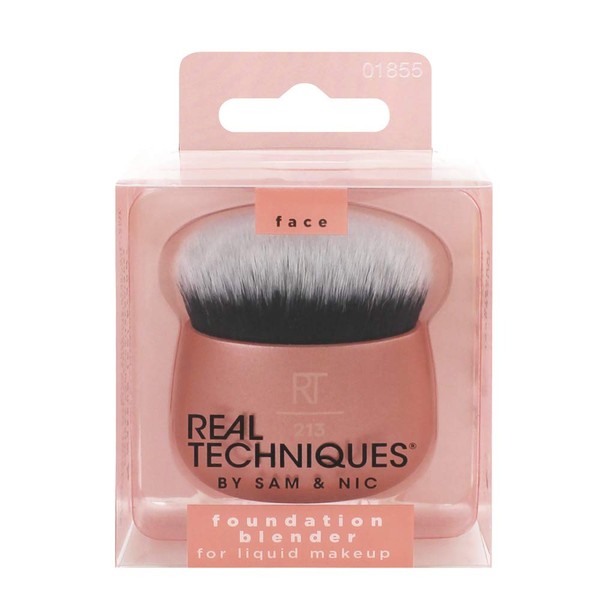 Real Techniques Makeup Blender Brush for Liquid Foundation, Versatile for Cream and Powder Foundations