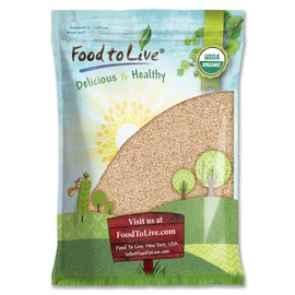 Food to Live Organic Italian White Whole Grain Sorghum, 10 Pounds — Non-GMO White Groats. Raw Milo Seeds. Vegan, Bulk Broom-corn. Durra is Great for Making Flour and Popped Jowar Dhani