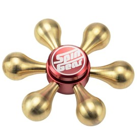 Spin Gear Torque Bar Hand Spinner (2-Blade Type) (FS12 Aluminum Red x Gold)