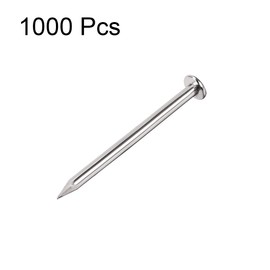 uxcell Small Tiny Hardware Nails Carbon Steel 1.2X19mm(DXL) for DIY Decorative Wooden Boxes Accessories Silver Tone 1000pcs