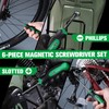 SK 6-Piece Magnetic Screwdriver Set, S2 Steel, 3 Slotted &