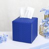HOMOTEK 1 Pack Tissue Box Cover, Square PU Leather Tissue
