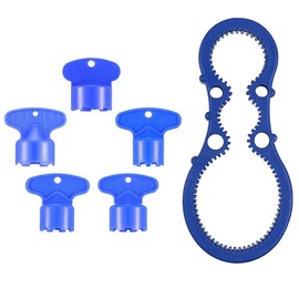 Faucet Aerator Key, Aerator Key for Sink, with 5 Size M16.5, 18.5, 21.5, 22, 24 faucet aerator removal tool for kitchen sink faucet aerator, Replacement Cache Aerators, kitchen sink faucet aerator(B)