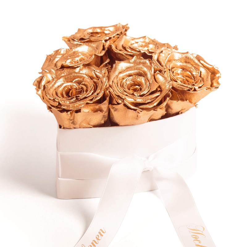 ROSEMARIE SCHULZ Heidelberg Infinity Rose Box Heart Shape Gold Wedding