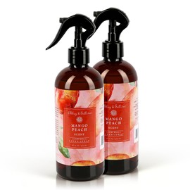 Abbey & Sullivan Linen Spray, Mango Peach, Fabric Freshener and Fragrance Room Spray, Pack of 2, 16 oz