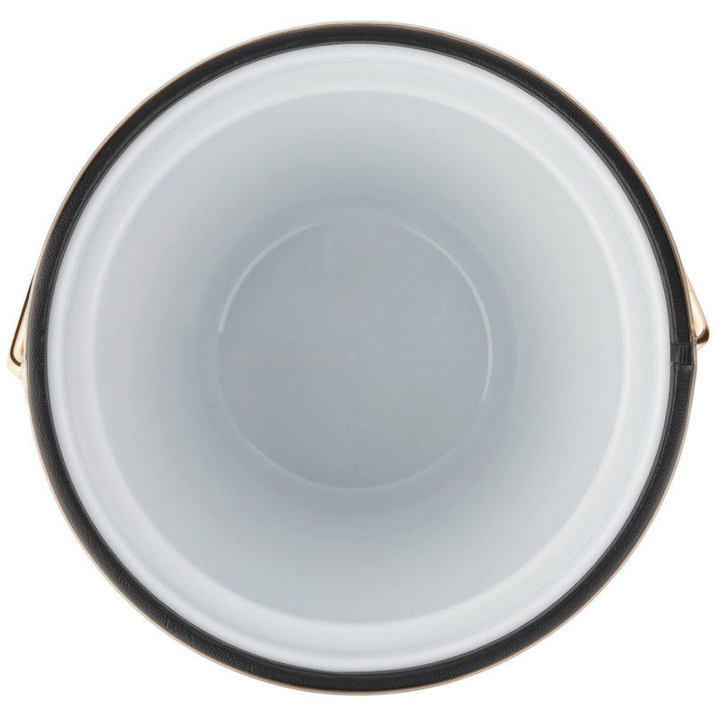 Kraftware Mylar Ice Bucket Polished Brass Color with Metal Lid,