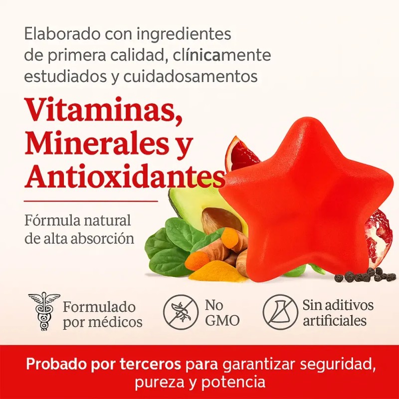 Hairtamin Vegan Gummy Stars Vitaminas Para El Cabello 60