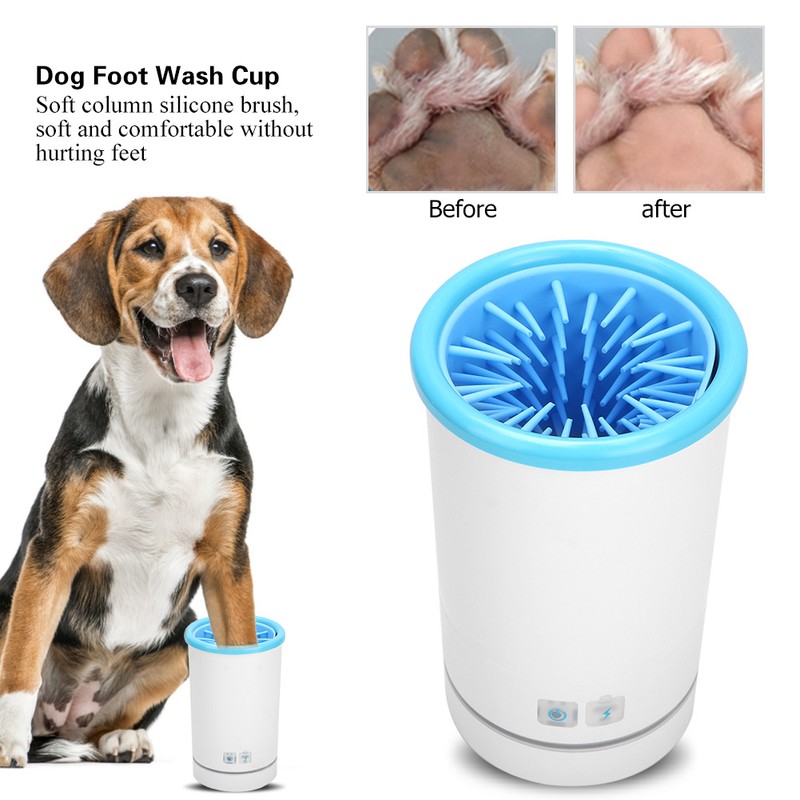 Pet Dog Foot Wash Cup USB Charging Automatic Cat Cleaning