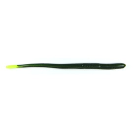 Roboworm RWSR-8K1M Straight Tail Worm Bait (Mean Green, 6-Inch)