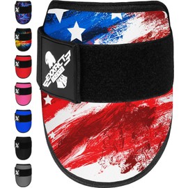 Exxact Sports Plain Baseball Elbow Guard Youth & Adult, Batters Softball Elbow Guard Baseball with Adjustable Straps - (USA Flag, Youth)