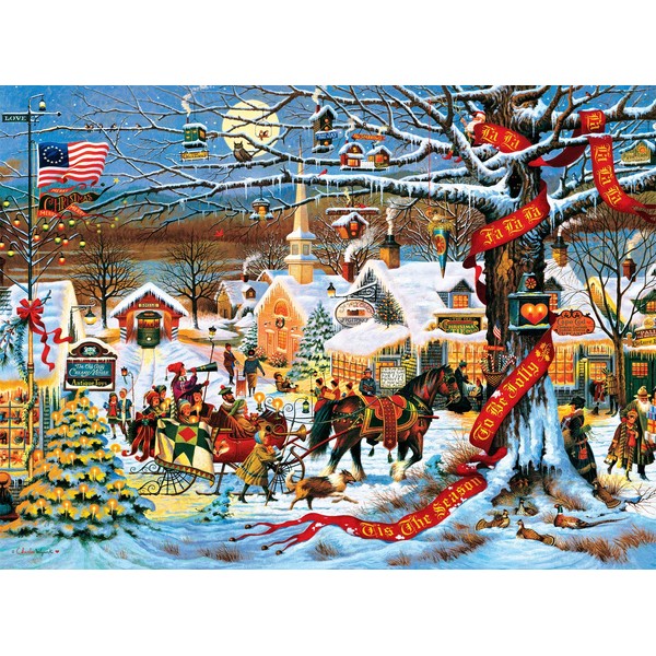 Buffalo Games - Charles Wysocki - Small Town Christmas - 1000 Piece Jigsaw Puzzle