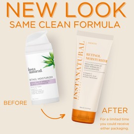 InstaNatural Retinol Moisturizer Nighttime Face Moisturizing Cream, Brightens and Reduces Signs of Aging, Wrinkles, Lines and Discoloration, with Vitamin C and Hyaluronic Acid, 3.4 Fl Oz