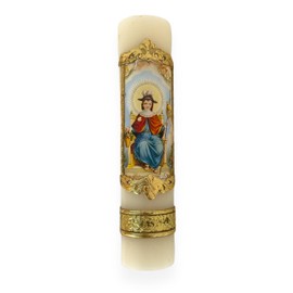 Holy Divine Atocha Cirio Paschal Candle Easter Lent Holy Cirio Pascual 8" x 2" Vela Religious Gift
