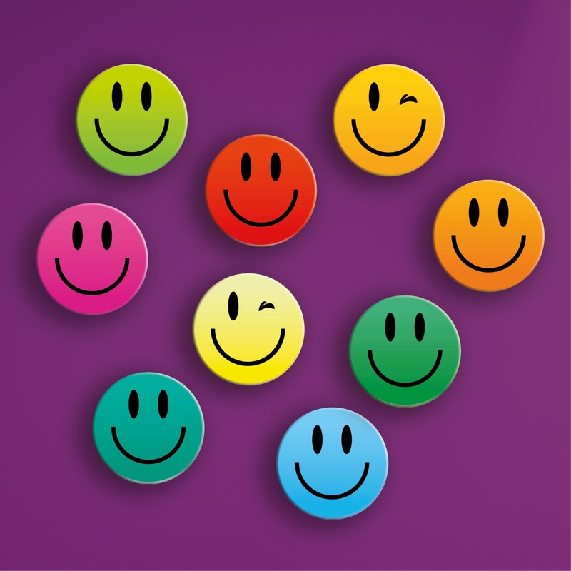 Eurographics, Glass, Smiley Face Magnets, 11.5 x 1.8 x 20.5