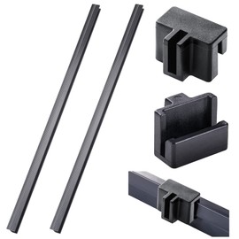 Epakh 2 Pcs PVC Hanging File Rails Frame for 1/8 Inch Drawer Sides with 14 Pcs Plastic File Rail Clip 1 x 0.75 x 0.75 Inches Hooks 15.8In Drawer Dividers Hanging Folder for Office Document Organizer