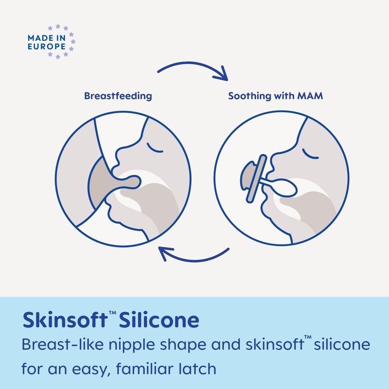 MAM Original Matte Baby Pacifiers, Binky for Girls 0-6 Months,