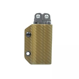 Leatherman Kydex Multitool Sheath fits Leatherman WINGMAN / SIDEKICK / REBAR / REV USA MADE - Carbon Fiber Brown