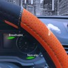 Binsheo Leather Steering Wheel Cover, Breathable, Anti Slip & Odor