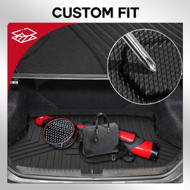 All Weather Cargo Liner Compatible with Honda Civic 2012-2015 Sedan, DISUTOGO Trunk Liner Odorless High Side 3D Anti-Slip Trunk Mat Cargo Mat Trunk Tray Mat