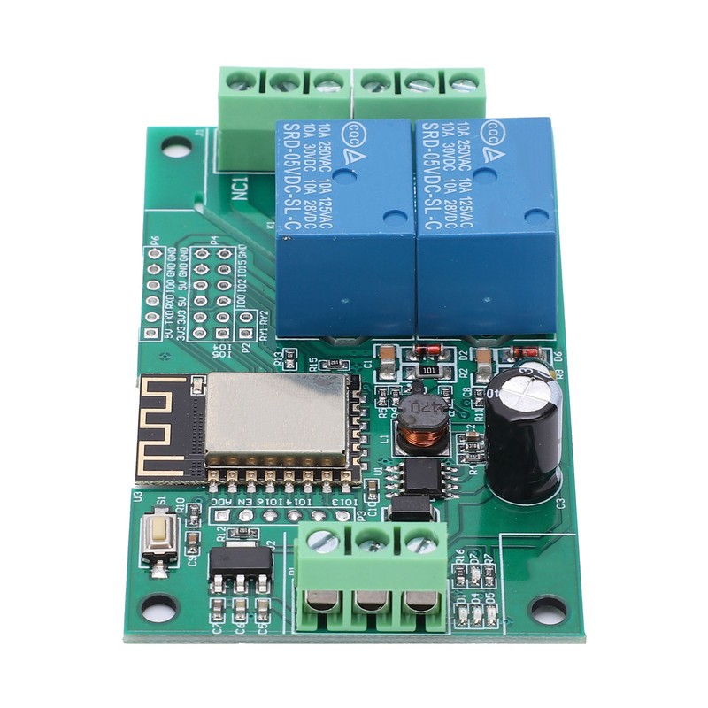 Wi Fi Relay Module DualChannel PCB DC 880V for ESP8266