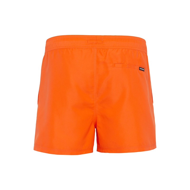 CHIEMSEE Swim Shorts with Label Symbol and Pockets, Shock Orange