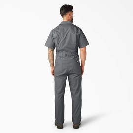 Dickies Short Sleeve Coveralls, GRAY, L RG