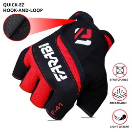 Farabi Sports weight gloves - Weight Lifting Gloves for Fitness, Training, Weightlifting, Workout Gym Gloves (Black/Red, XL)