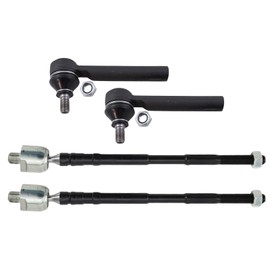TRQ Front Inner and Outer Tie Rod Set Compatible with 2016-2022 Subaru Crosstrek 2014-2018 Forester 2013-2015 XV Crosstrek