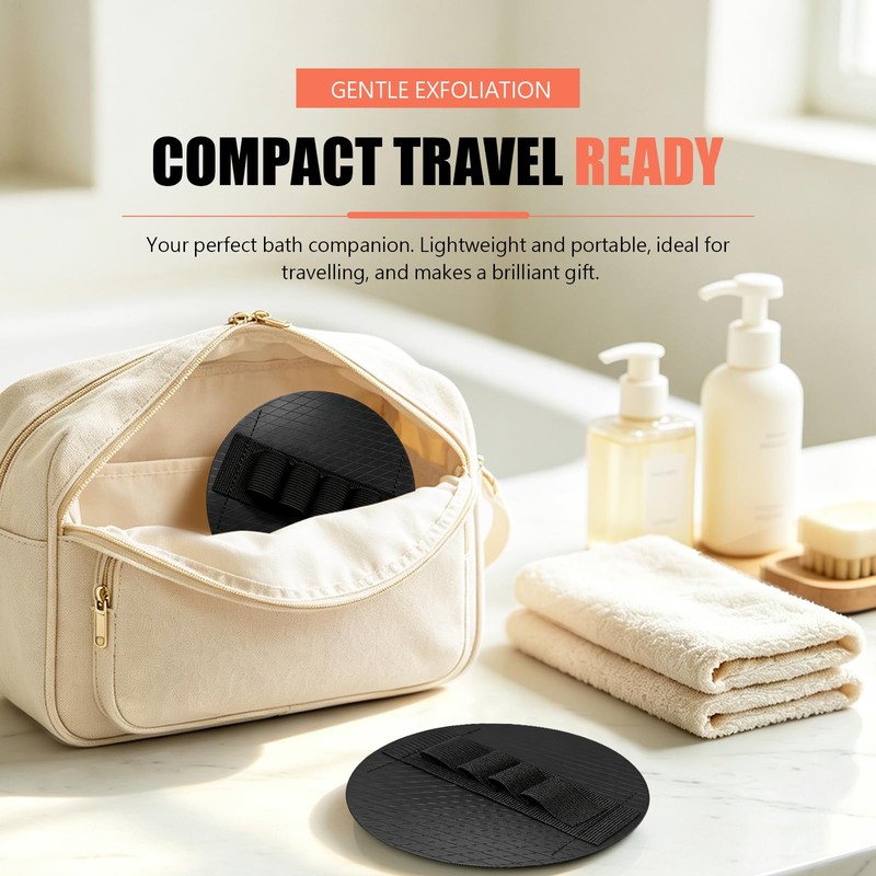 Exfoliating Gloves for Shower, Gentle Rubber Body Scrubber Glove for
