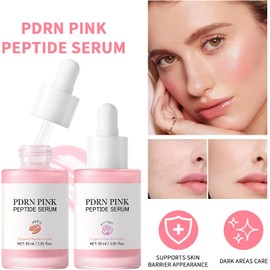 Pink Glow Serum con ADN y pptidos de salmn Suero facial iluminador de piel coreano para mujeres, tratamiento hidratante y humectante, mejora el tono desigual de la piel (4 piezas)