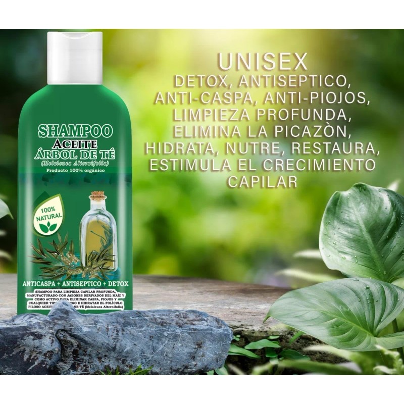 VIVONATURAL Shampoo Aceite Bergamota 1l + Shampoo Aceite Árbol De
