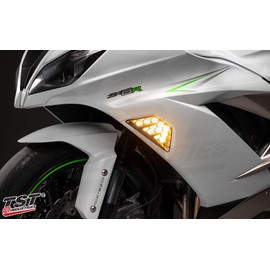 TST NEXUS Front LED Turn Signal (Standard) for ZX6R (13-24) ZX25R ZX4R NINJA1000 (17-24) NINJA650 (12-23) NINJA400 (18-23) NINJA250 (13-23) FLK02