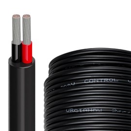 URCIANOW 15.24 Metre Cable 2 Core 2 x 0.5 mm² Thickness 20AWG 2 Core UL2464 Electrical Wire PVC Cord with Stranded Tinned Copper Wire Suitable for LED