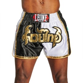 LEONE 1947, Panta Thai SIAM Bianco-Nero/L, Unisex Adulto - AB875