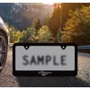 Ford Mach-E Black Coated Metal License Plate Frame with Exposed