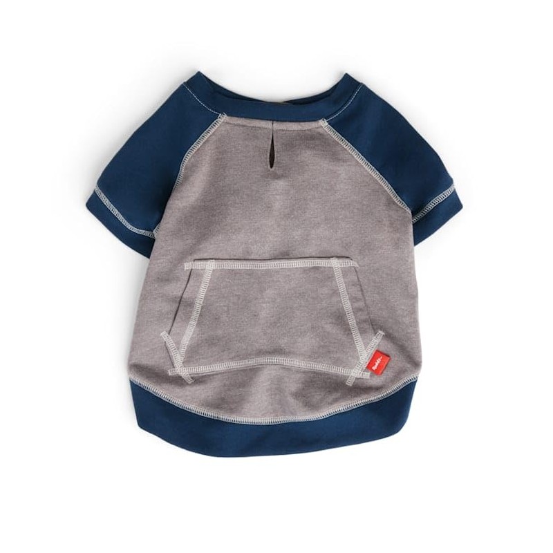 Reddy Grey French Terry Dog Crew, Small