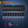 Nilight 8 Gang Rocker Switch Panel with PD Type C